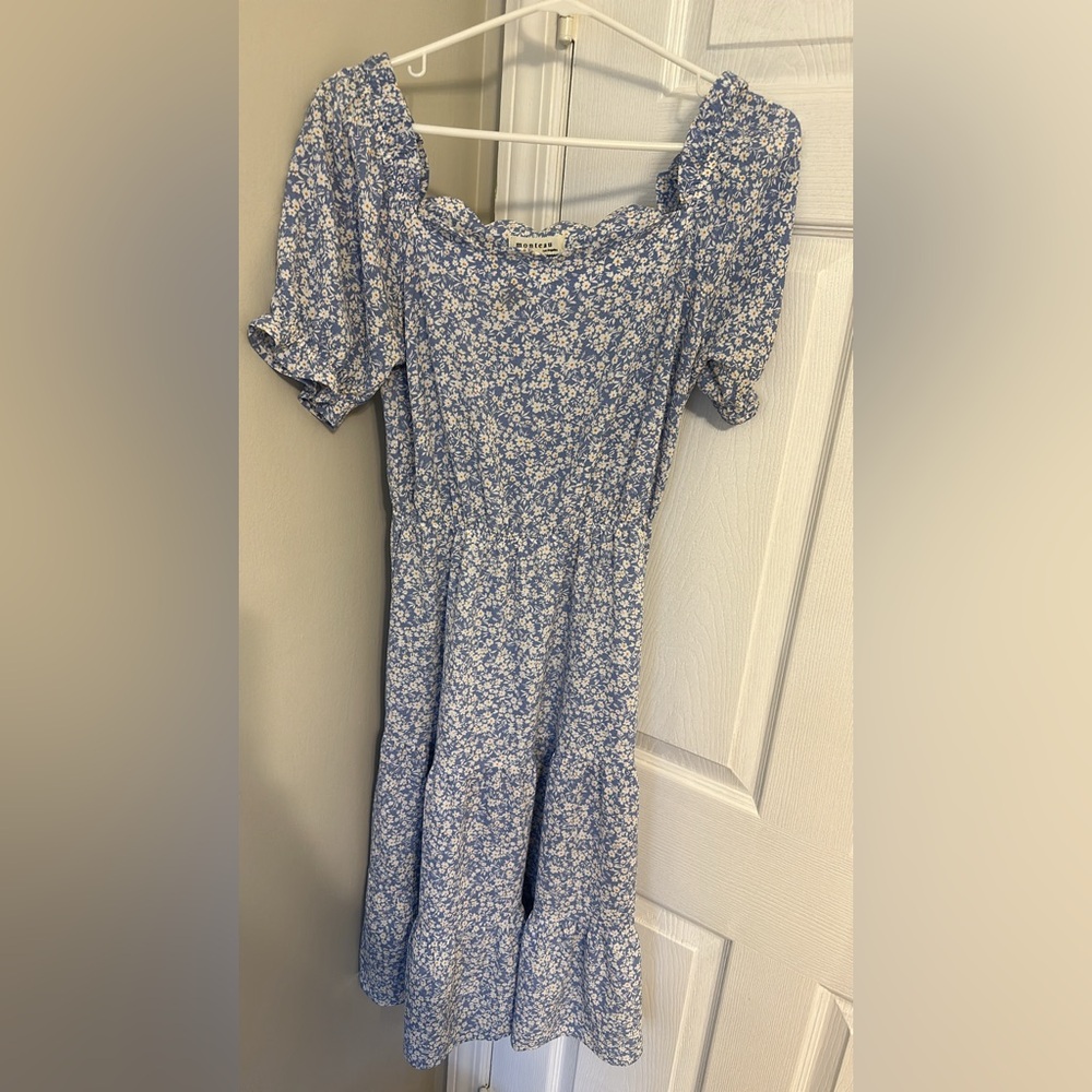 Monteau floral off-the-shoulder dress